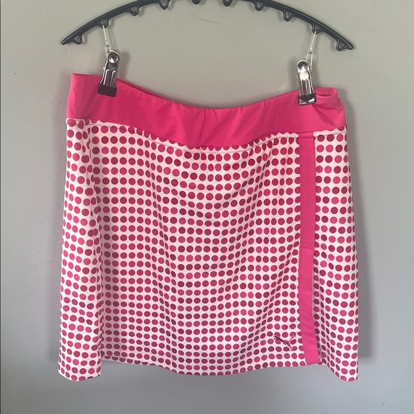 Puma Pink Polka Dot Mini Skort Size Small - Picture 1 of 6